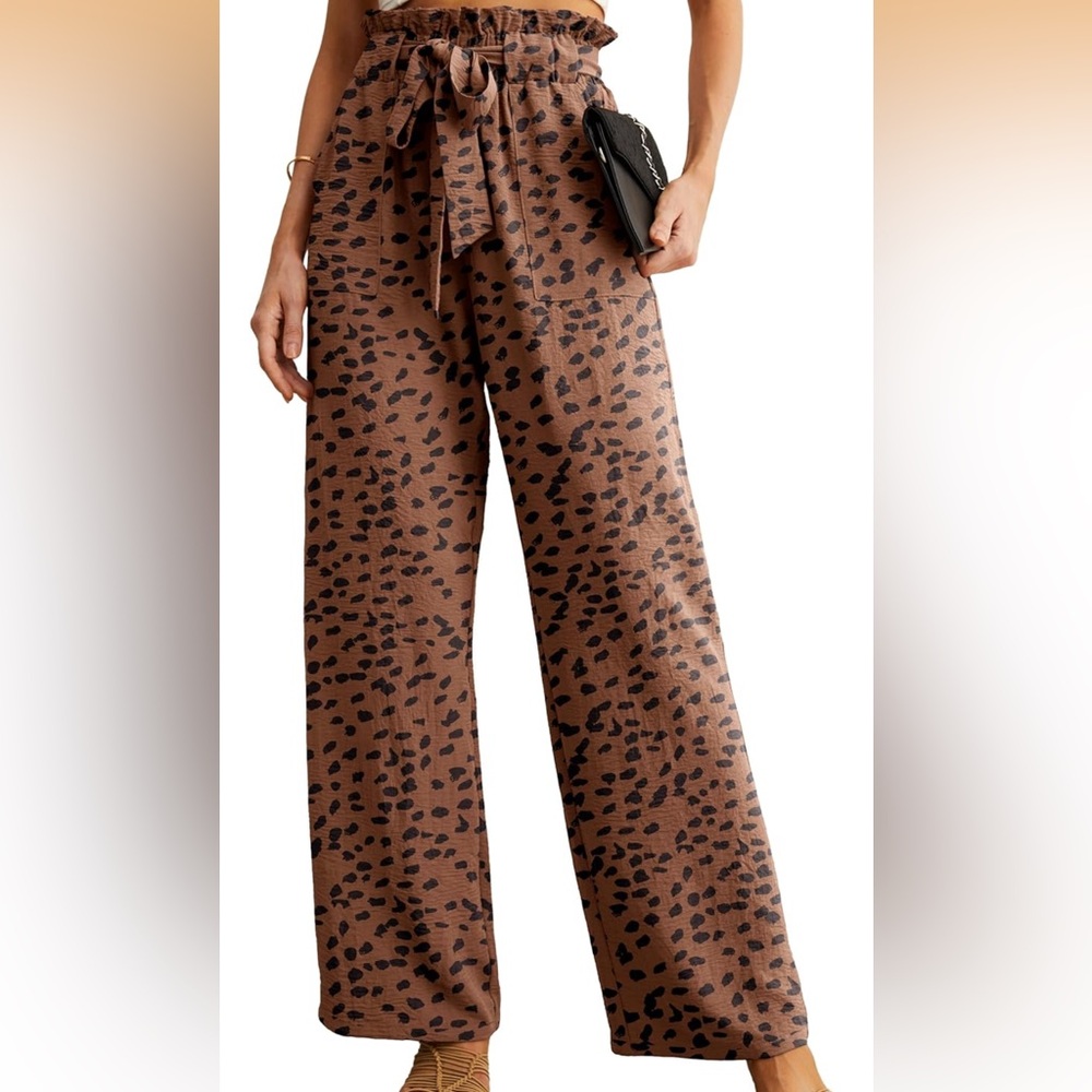 Leopard Wide Leg Pants - Picture 4 of 10